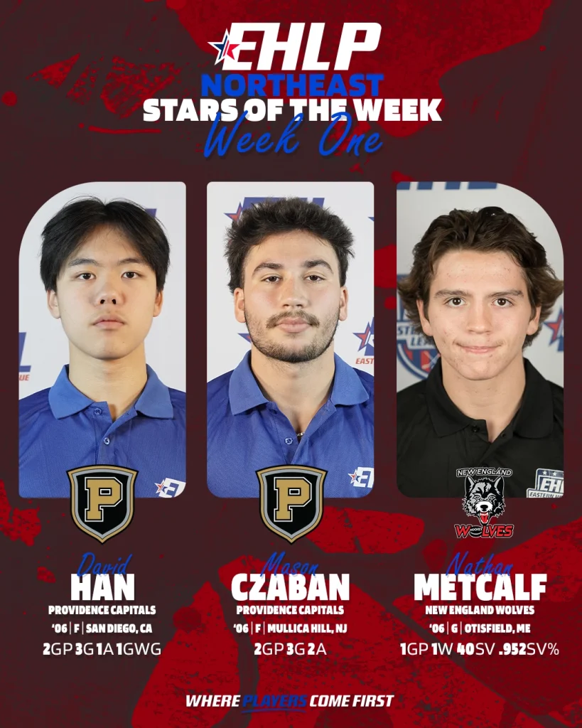 2025-26 Stars of the Week (EHLP Week 1)